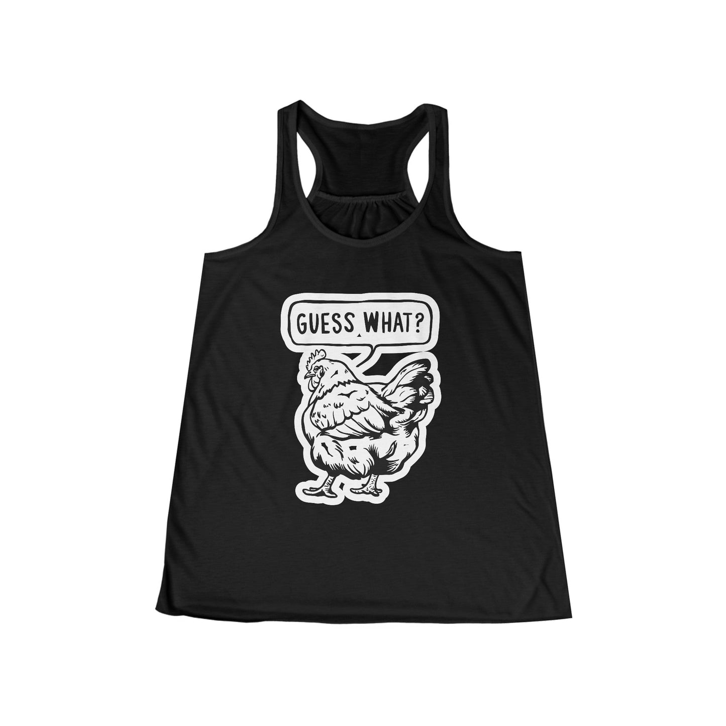 Tank Top - Guess What Chicken Butt | Ladies Racerback Tank Top from Crypto Zoo Tees