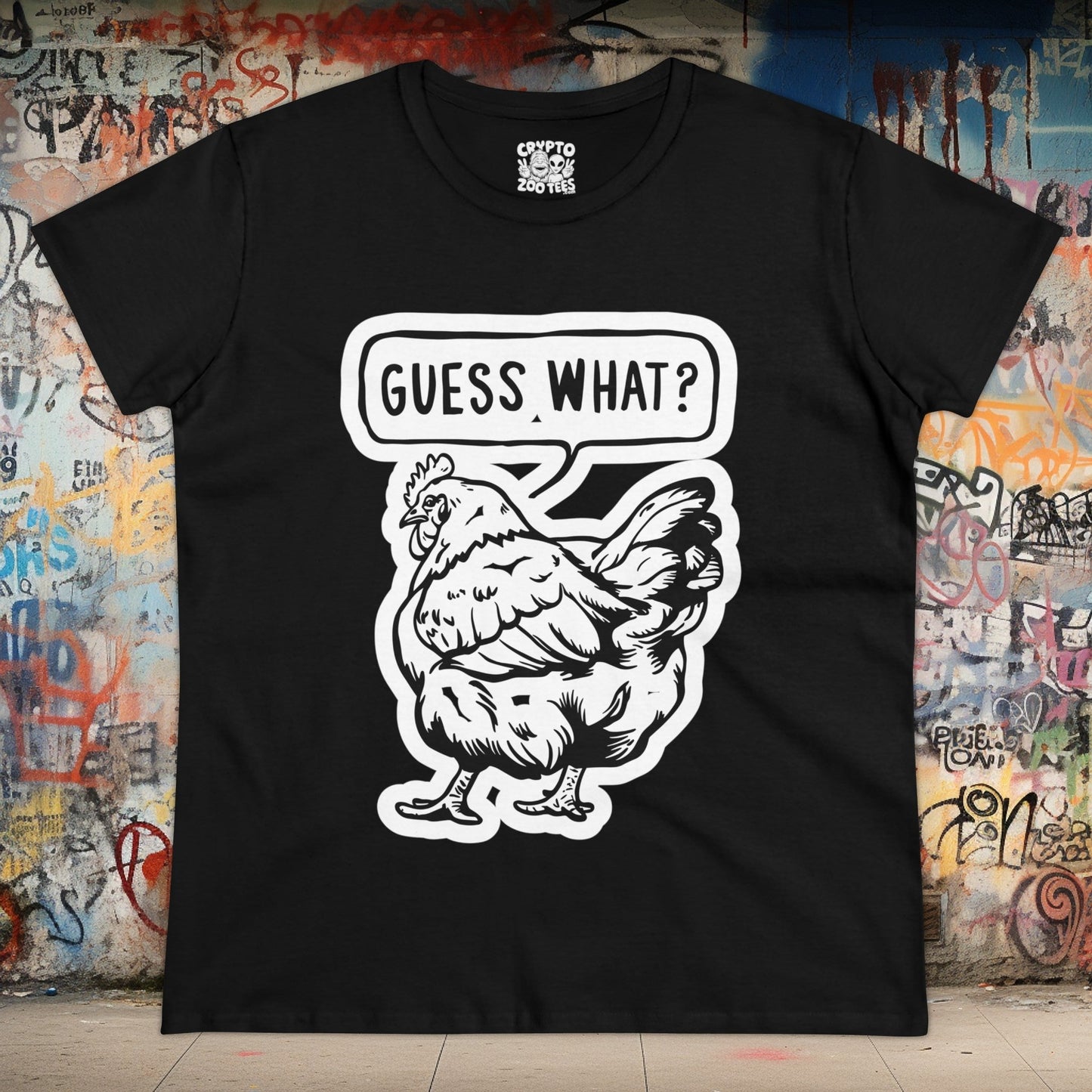 T - Shirt - Guess What Chicken Butt | Women's T - Shirt | Cotton Tee from Crypto Zoo Tees