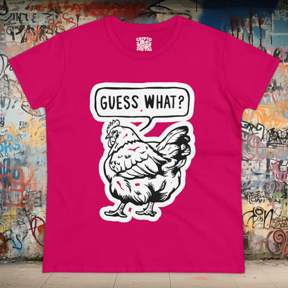 T - Shirt - Guess What Chicken Butt | Women's T - Shirt | Cotton Tee from Crypto Zoo Tees