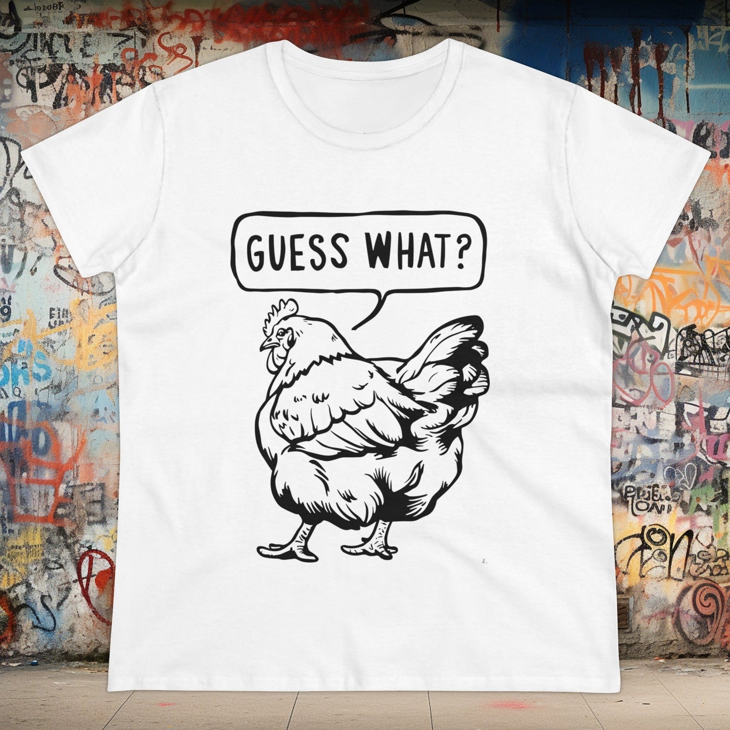 T - Shirt - Guess What Chicken Butt | Women's T - Shirt | Cotton Tee from Crypto Zoo Tees