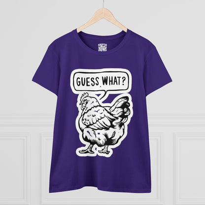 T - Shirt - Guess What Chicken Butt | Women's T - Shirt | Cotton Tee from Crypto Zoo Tees