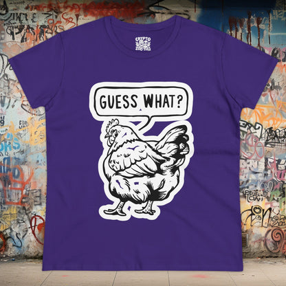 T - Shirt - Guess What Chicken Butt | Women's T - Shirt | Cotton Tee from Crypto Zoo Tees