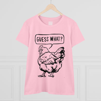 T - Shirt - Guess What Chicken Butt | Women's T - Shirt | Cotton Tee from Crypto Zoo Tees