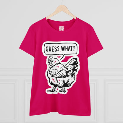 T - Shirt - Guess What Chicken Butt | Women's T - Shirt | Cotton Tee from Crypto Zoo Tees