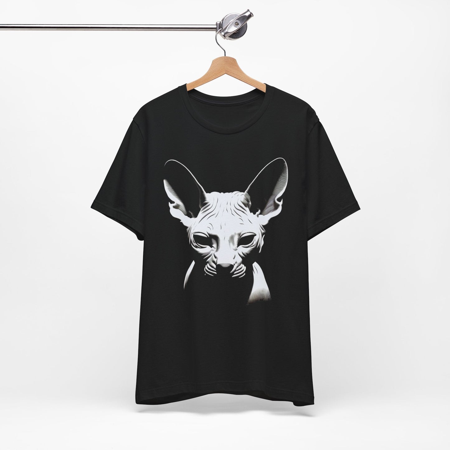 T-Shirt - Hairless Sphinx Cat Bella+Canvas Tee - Funny Cat Shirt, Unisex Pet Lover Apparel, Cute Sphynx Design, Gift for Cat Lovers, Feline Fashion Tee from Crypto Zoo Tees