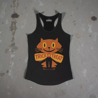  - Halloween Cat Shirt – Trick or Treat Cat Vintage Tee | Kids Tee from Crypto Zoo Tees