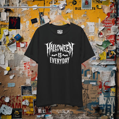 T-Shirt - Halloween is Everyday Death Metal Logo | Spooky Shirt | Bella + Canvas Unisex T-shirt from Crypto Zoo Tees