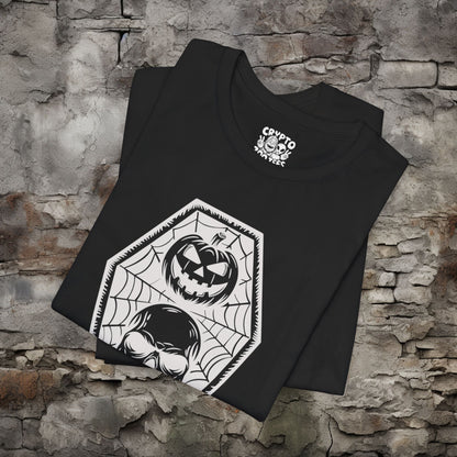 T-Shirt - Halloween Skull Jack - o - lantern Coffin | Bella + Canvas Unisex T-shirt from Crypto Zoo Tees