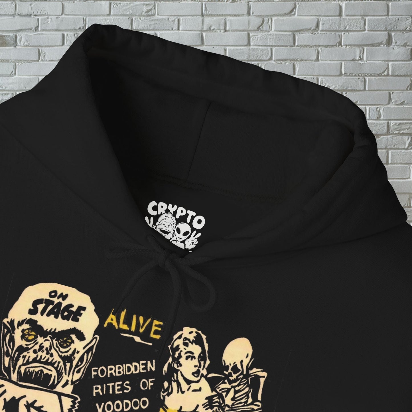 Hoodie - Halloween Spook Show Collage | Hoodie | Hooded Sweatshirt from Crypto Zoo Tees