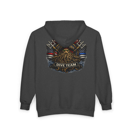 Hoodie - Hampton Dive Team Diver Down Zipper Hoodie from Crypto Zoo Tees