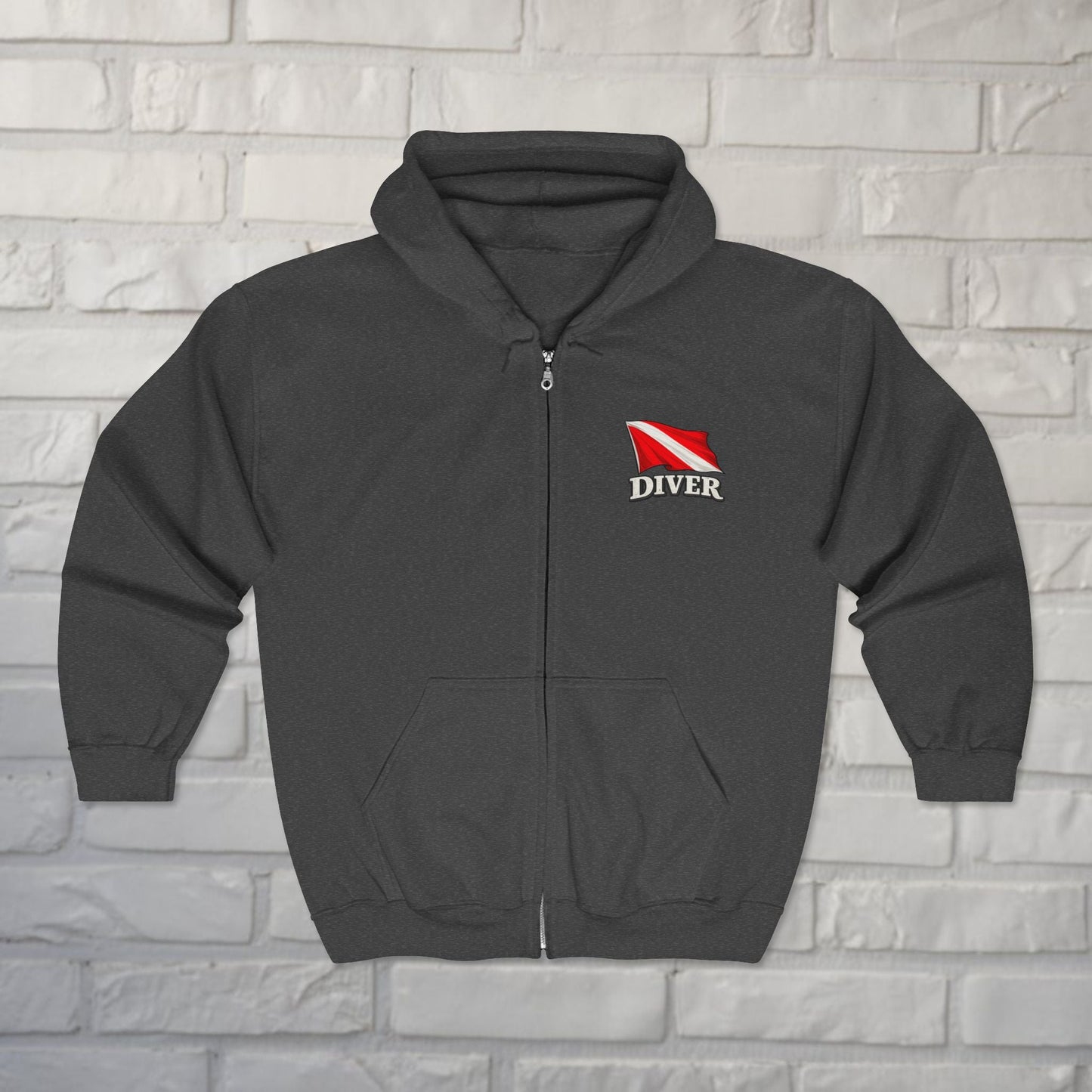 Hoodie - Hampton Dive Team Diver Zipper Hoodie from Crypto Zoo Tees