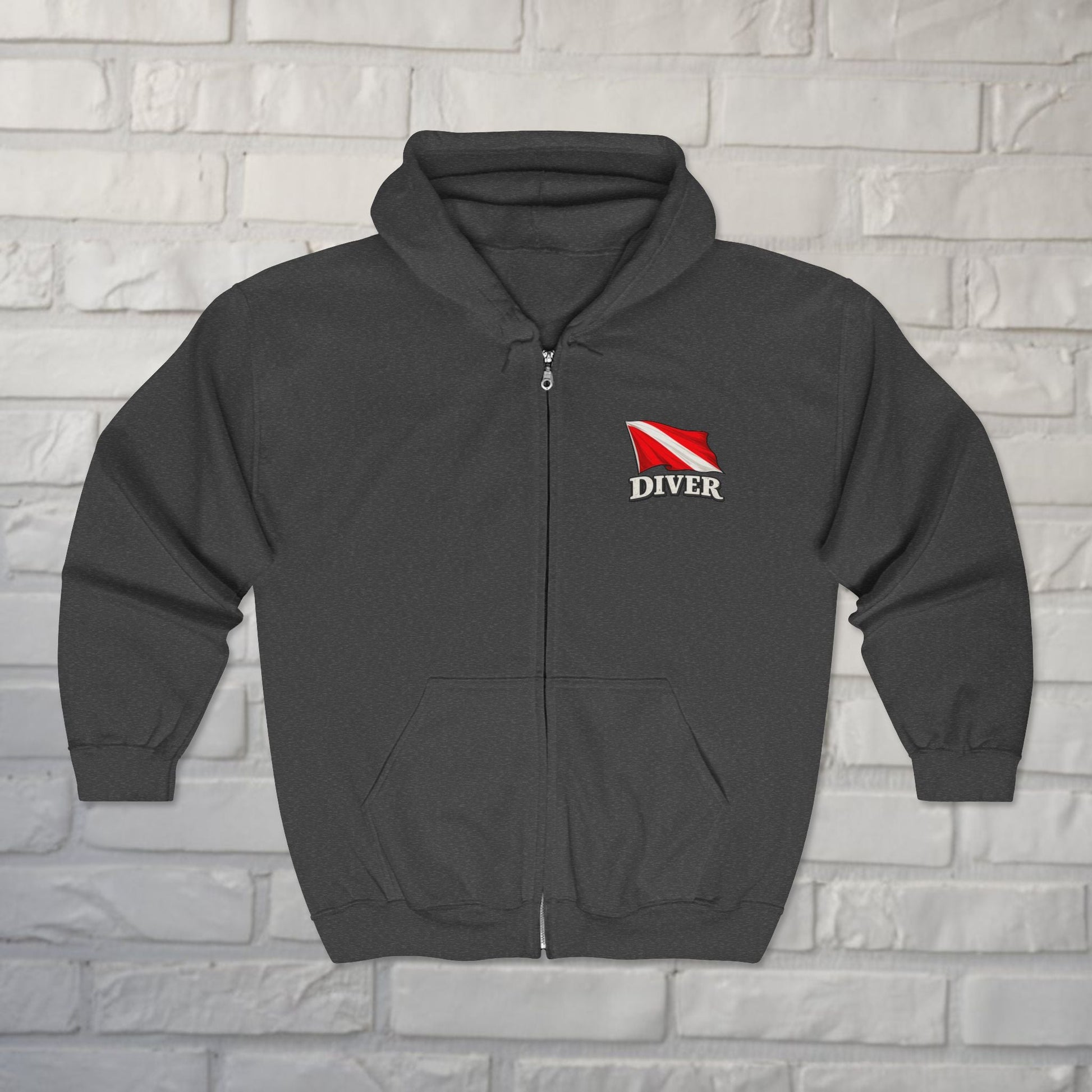 Hoodie - Hampton Dive Team Diver Zipper Hoodie from Crypto Zoo Tees