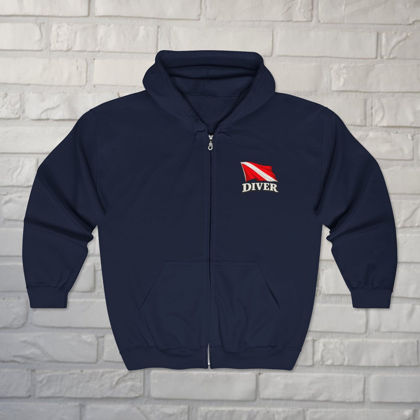 Hoodie - Hampton Dive Team Diver Zipper Hoodie from Crypto Zoo Tees