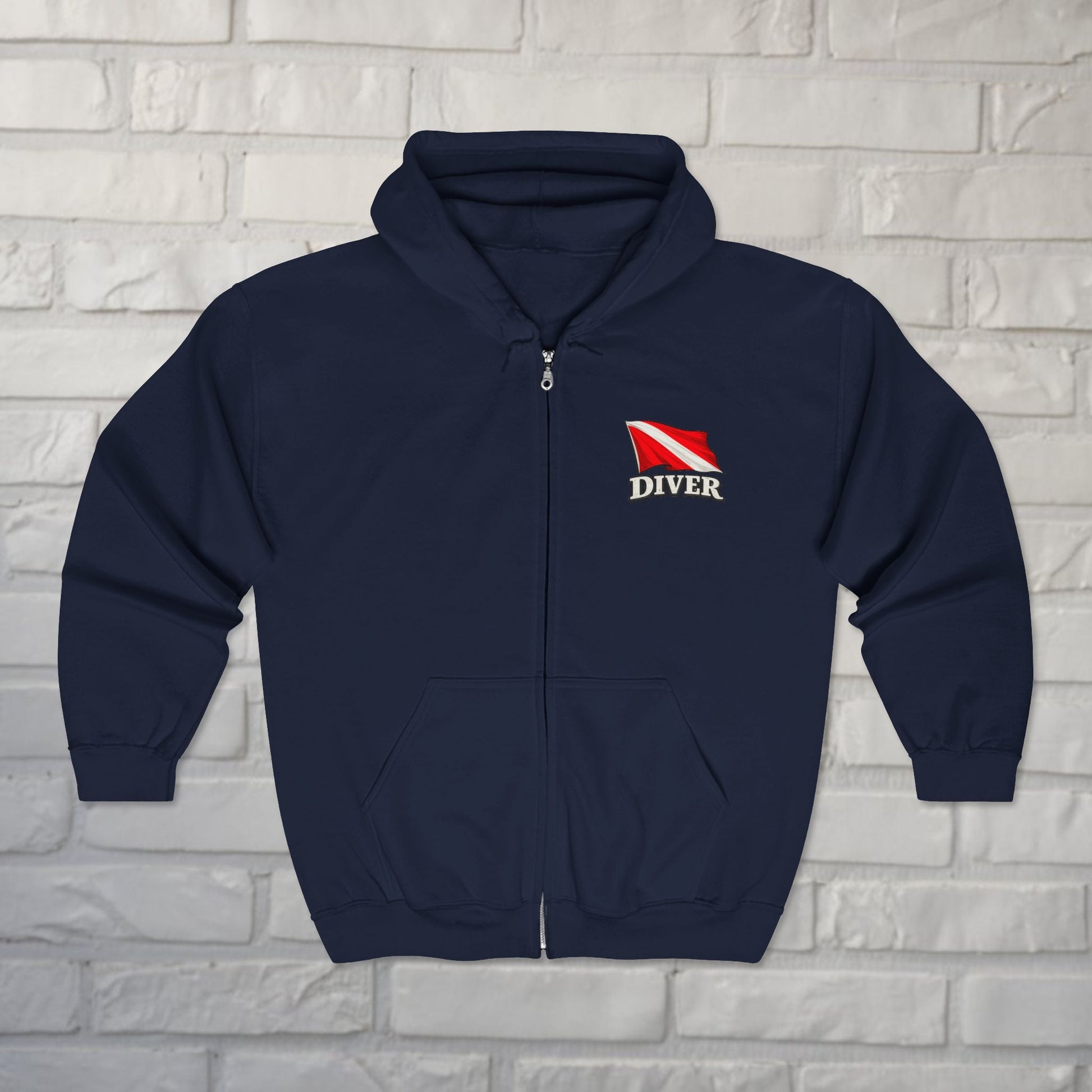 Hoodie - Hampton Dive Team Diver Zipper Hoodie from Crypto Zoo Tees