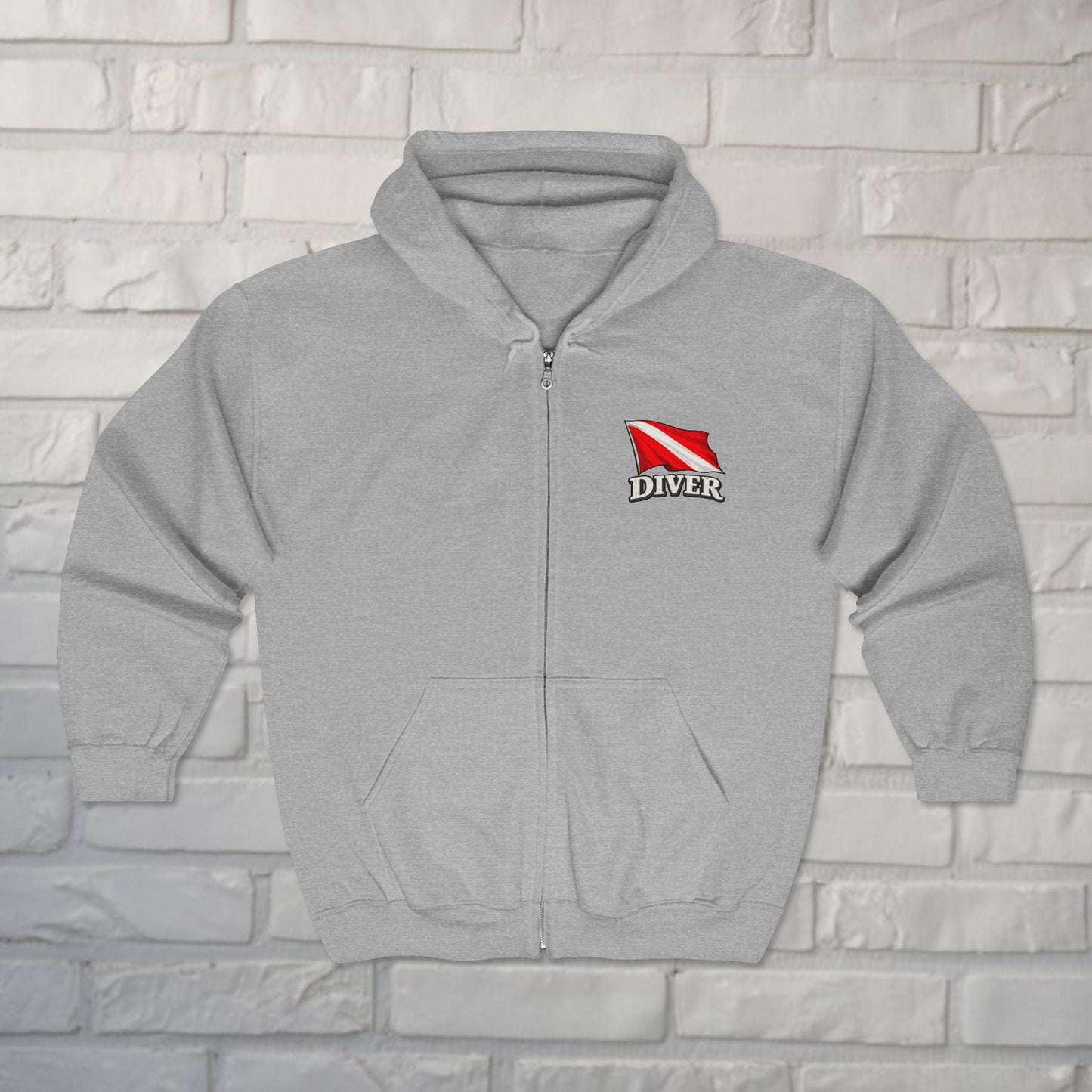 Hoodie - Hampton Dive Team Diver Zipper Hoodie from Crypto Zoo Tees