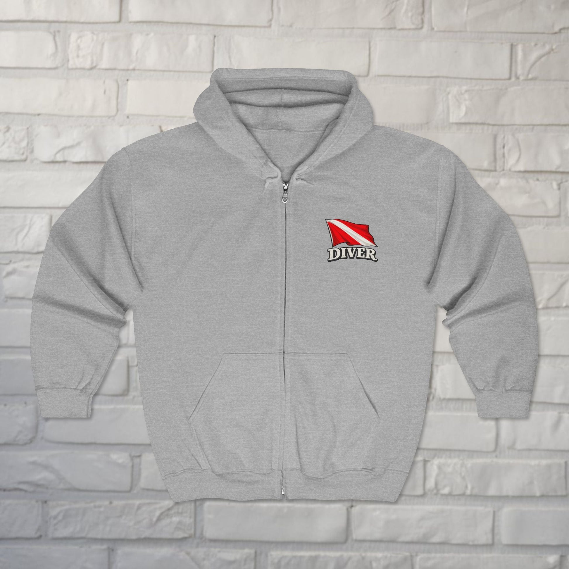 Hoodie - Hampton Dive Team Diver Zipper Hoodie from Crypto Zoo Tees