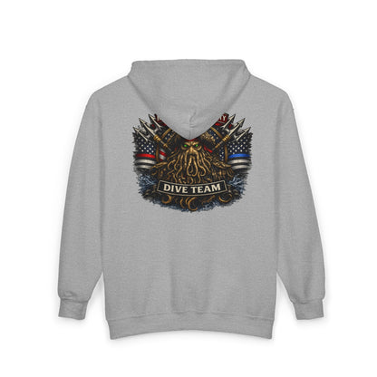 Hoodie - Hampton Dive Team Diver Zipper Hoodie from Crypto Zoo Tees