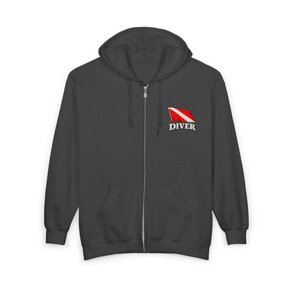 Hoodie - Hampton Dive Team Diver Zipper Hoodie from Crypto Zoo Tees