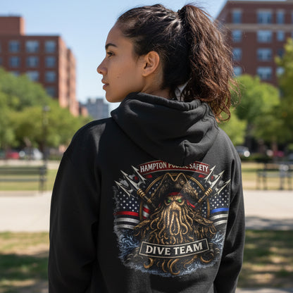 Hoodie - Hampton Dive Team Diver Zipper Hoodie from Crypto Zoo Tees