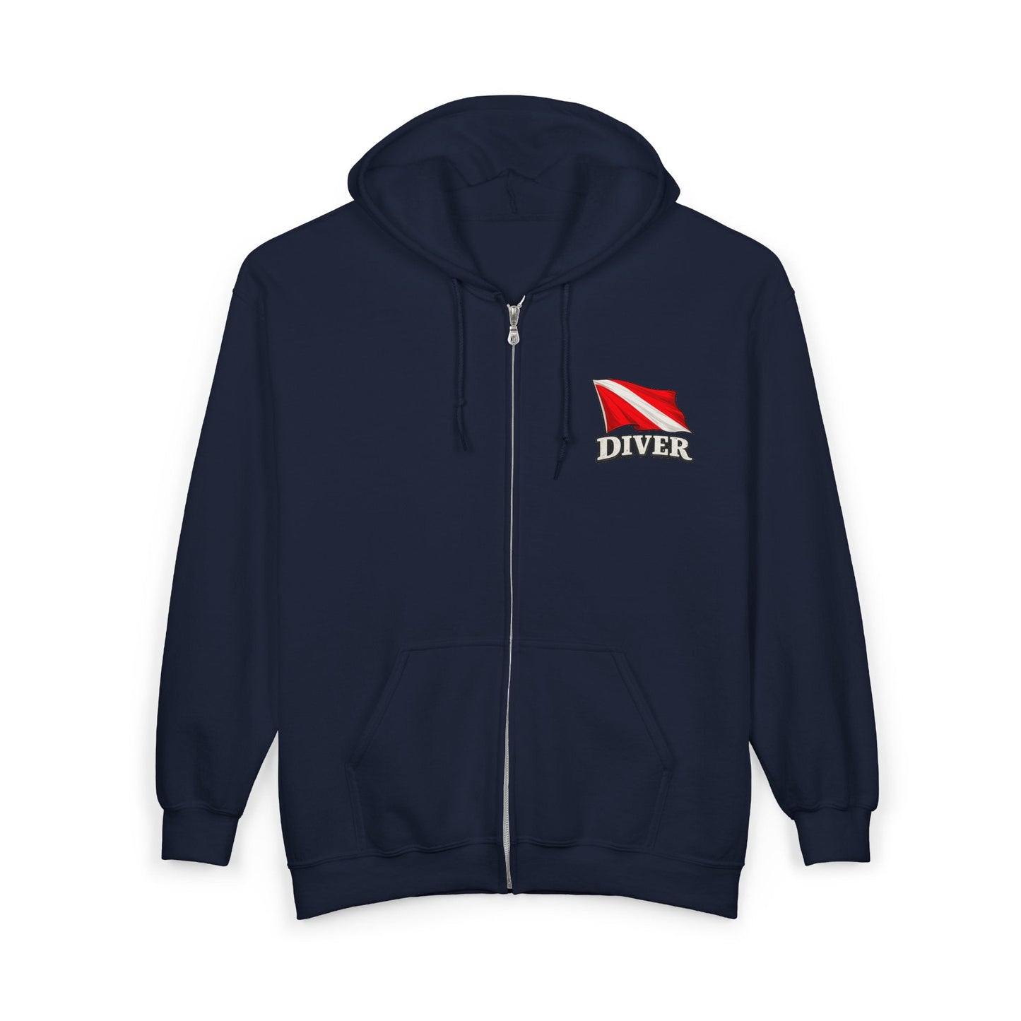 Hoodie - Hampton Dive Team Diver Zipper Hoodie from Crypto Zoo Tees