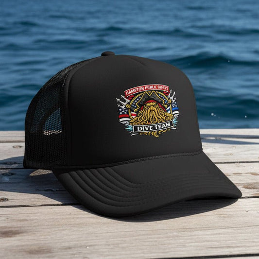 Hats - Hampton Dive Team - Printed Trucker Hat from Crypto Zoo Tees