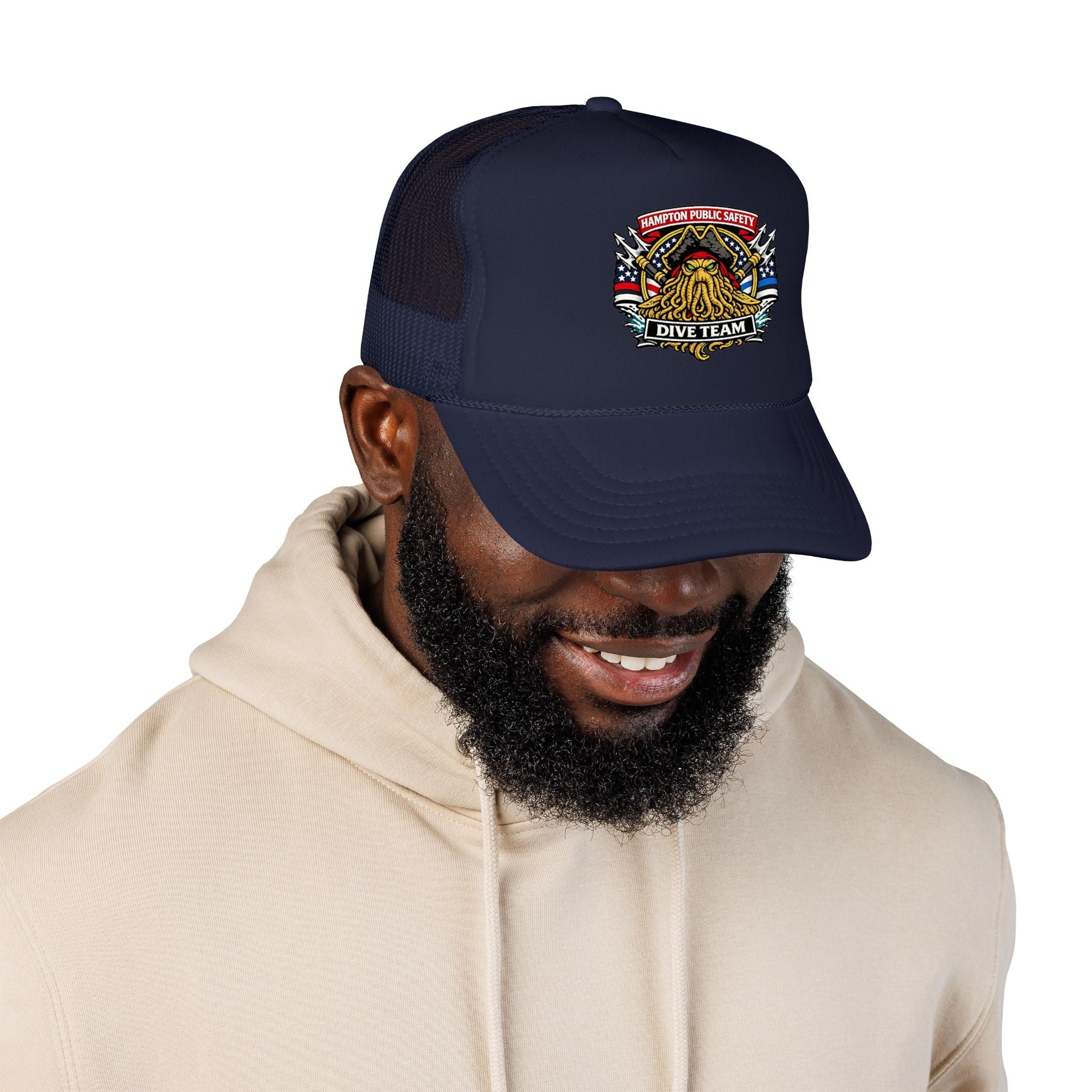 Hats - Hampton Dive Team - Printed Trucker Hat from Crypto Zoo Tees