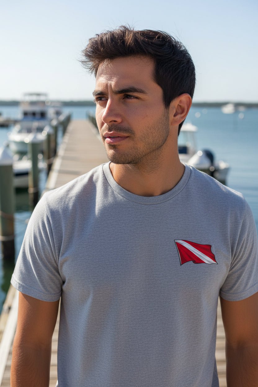 T-Shirt - Hampton Public Saftey Dive Team Flag Shirt - Squid Pirate Tee - Gildan - Hampton Dive Team from Crypto Zoo Tees