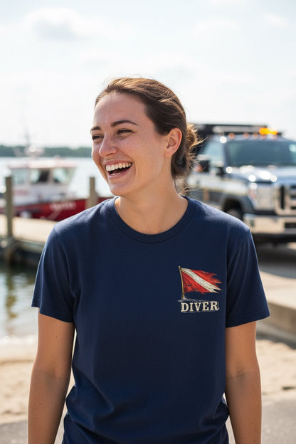 T-Shirt - Hampton Public Saftey Dive Team - Squid Pirate Tee - Gildan - Hampton Dive Team from Crypto Zoo Tees