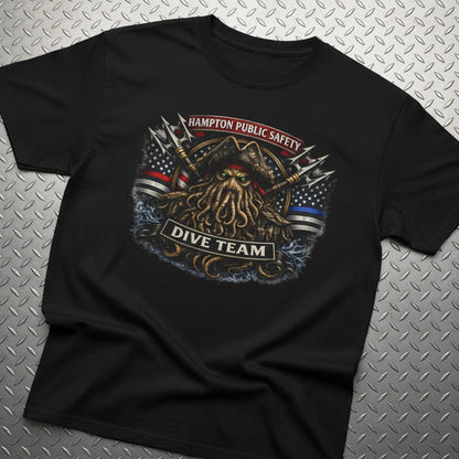 T-Shirt - Hampton Public Saftey Dive Team - Squid Pirate Tee - Gildan - Hampton Dive Team from Crypto Zoo Tees