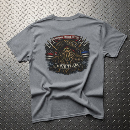 T-Shirt - Hampton Public Saftey Dive Team - Squid Pirate Tee - Gildan - Hampton Dive Team from Crypto Zoo Tees