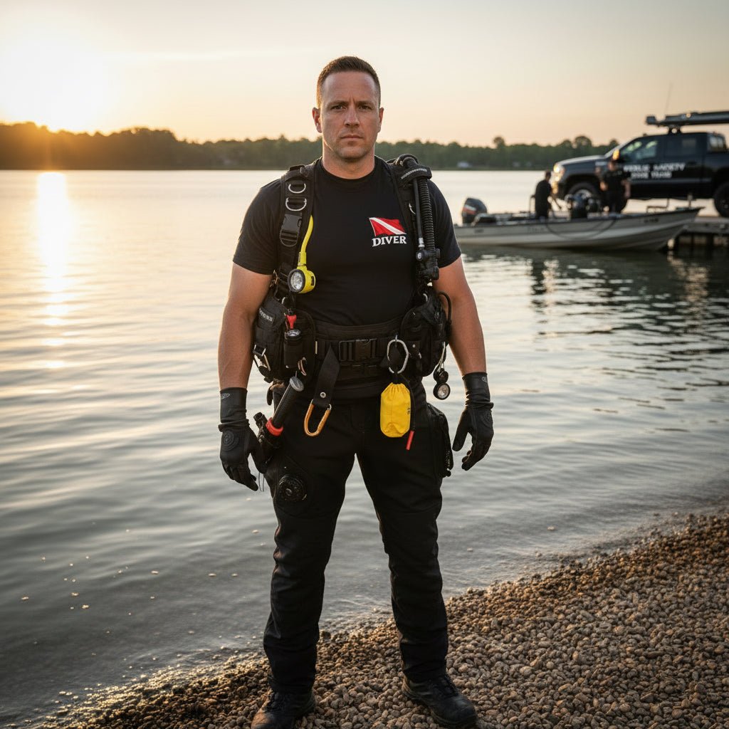 T-Shirt - Hampton Public Saftey Dive Team - Squid Pirate Tee - Gildan - Hampton Dive Team from Crypto Zoo Tees