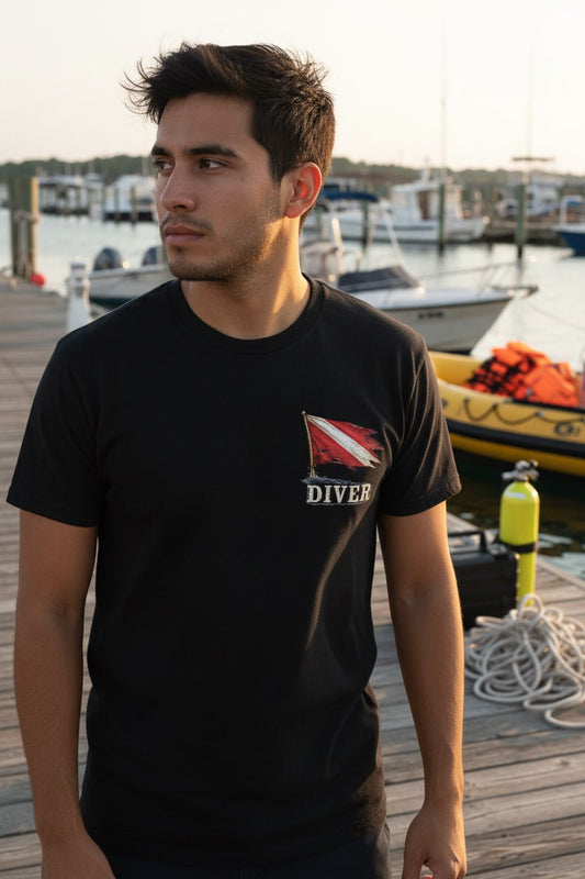 T-Shirt - Hampton Public Saftey Dive Team - Squid Pirate Tee - Gildan - Hampton Dive Team from Crypto Zoo Tees