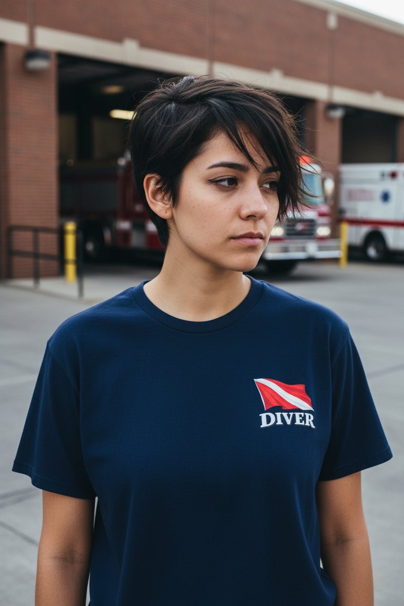 T-Shirt - Hampton Public Saftey Dive Team - Squid Pirate Tee - Gildan - Hampton Dive Team from Crypto Zoo Tees