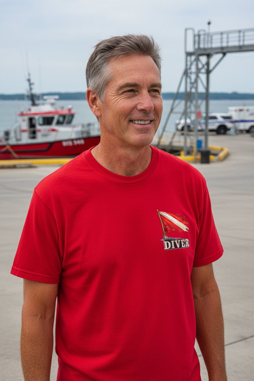 T-Shirt - Hampton Public Saftey Dive Team - Squid Pirate Tee - Gildan - Hampton Dive Team from Crypto Zoo Tees