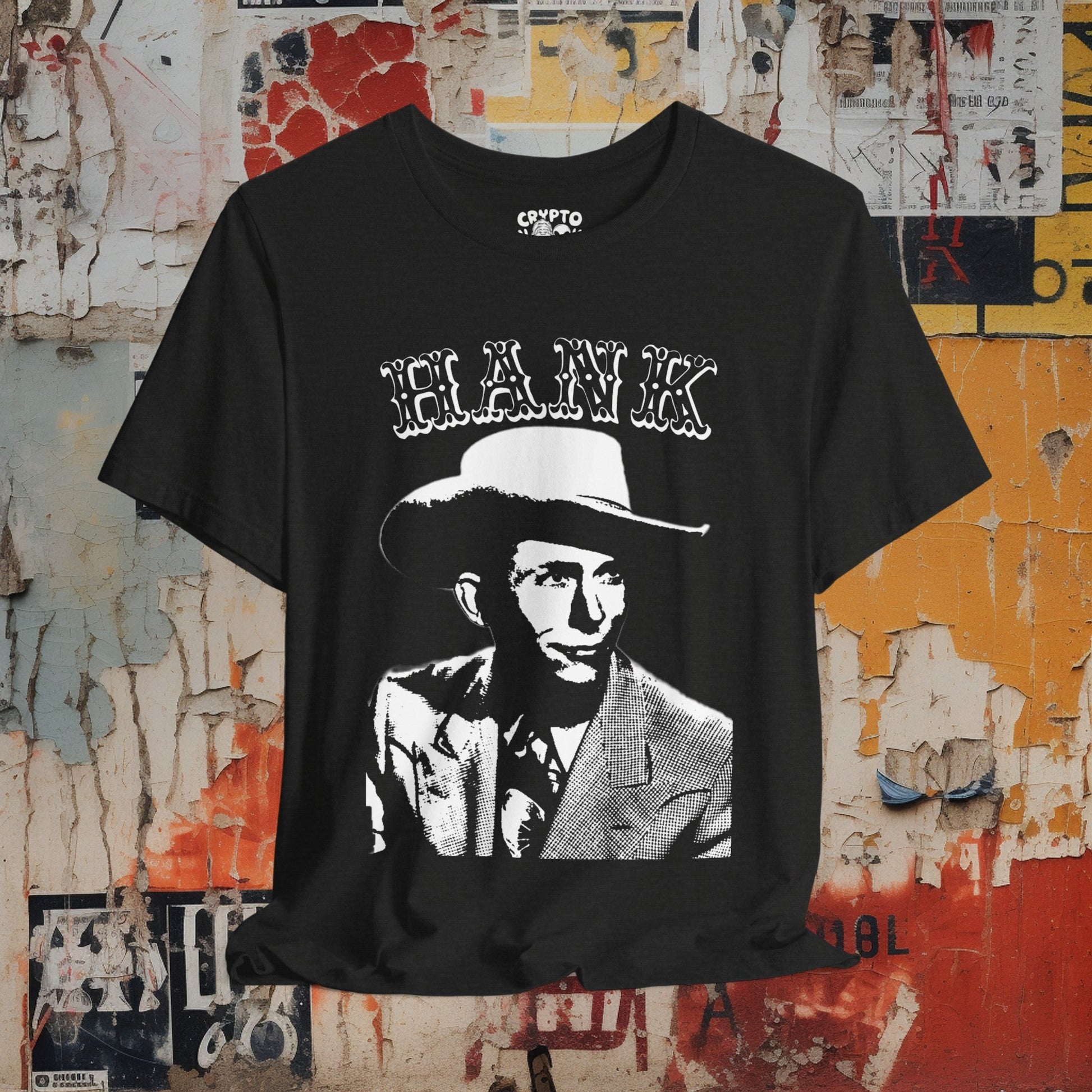 T-Shirt - Hank Williams Tee | Bella + Canvas Unisex T-shirt from Crypto Zoo Tees