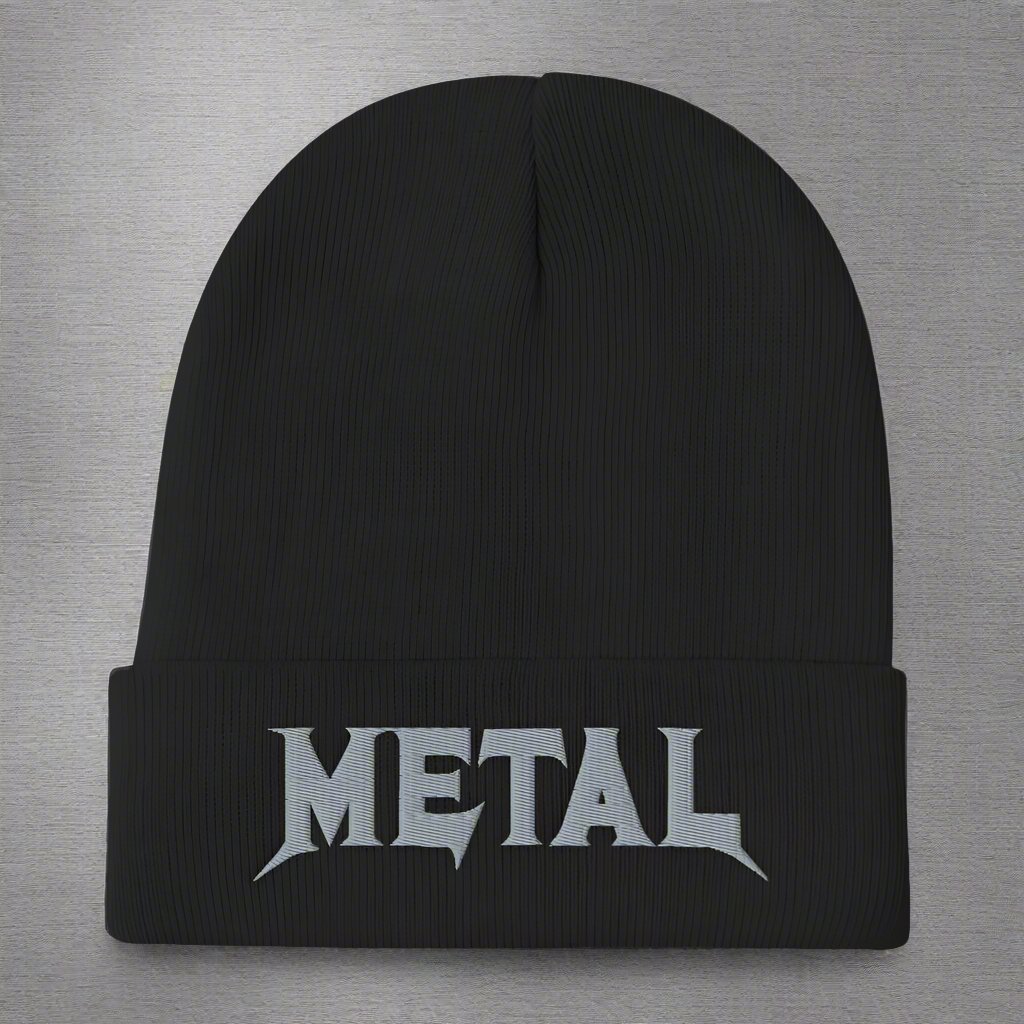  - Heavy Metal | Embroidered Beanie | Winter Hat from Crypto Zoo Tees