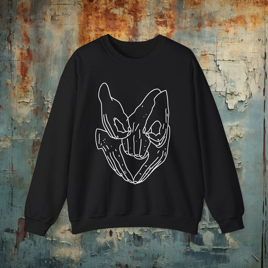 Sweatshirt - Helping Hands Labyrinth Inspired Sweatshirt - Retro Fantasy, 80s Movie Merch, Unisex Sweater, Classic Film Gift, Fan Apparel from Crypto Zoo Tees