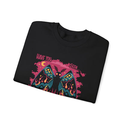 Sweatshirt - here comes mothman comic Sweatshirt from Crypto Zoo Tees