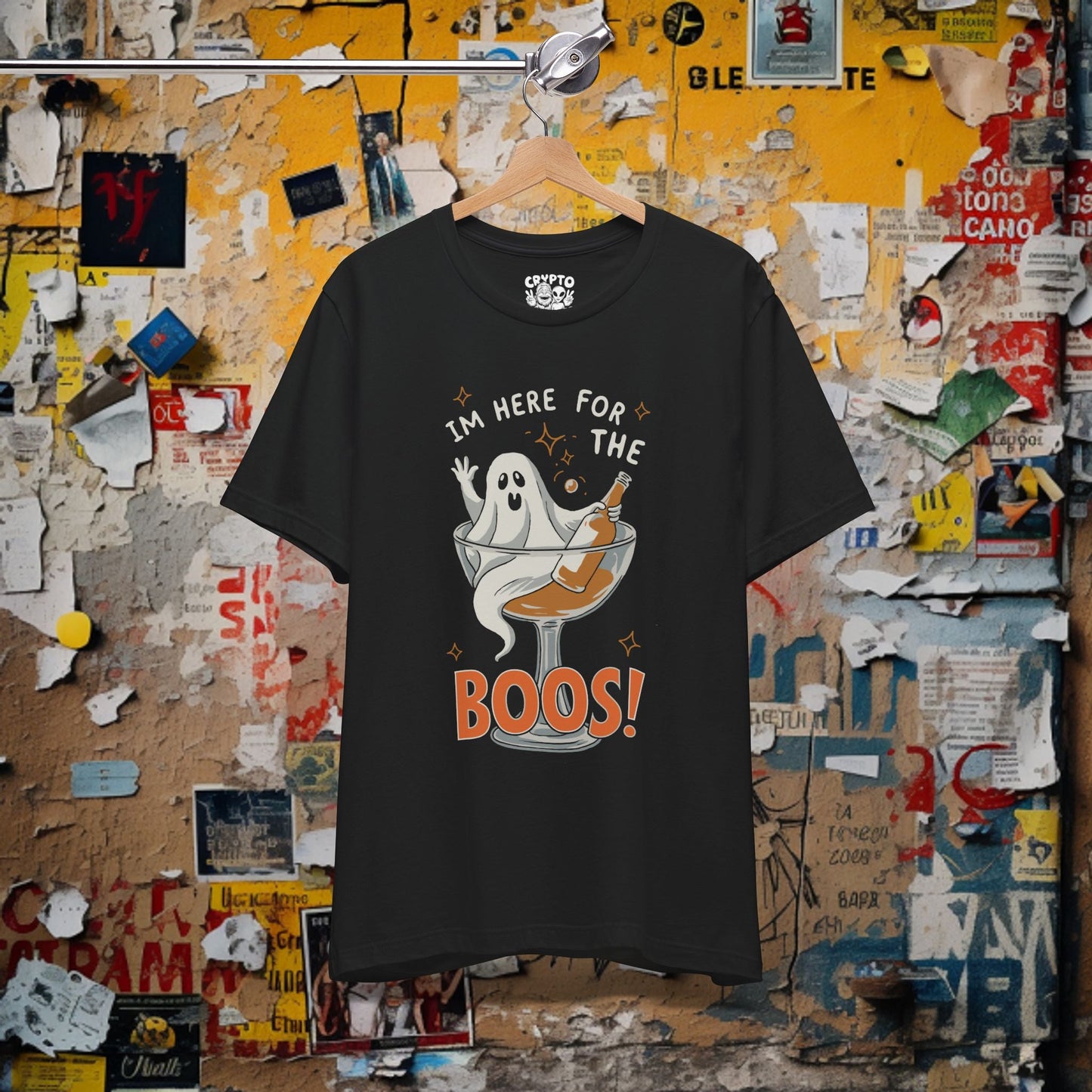 T-Shirt - Here For The Boos | Bella + Canvas Unisex T-shirt from Crypto Zoo Tees