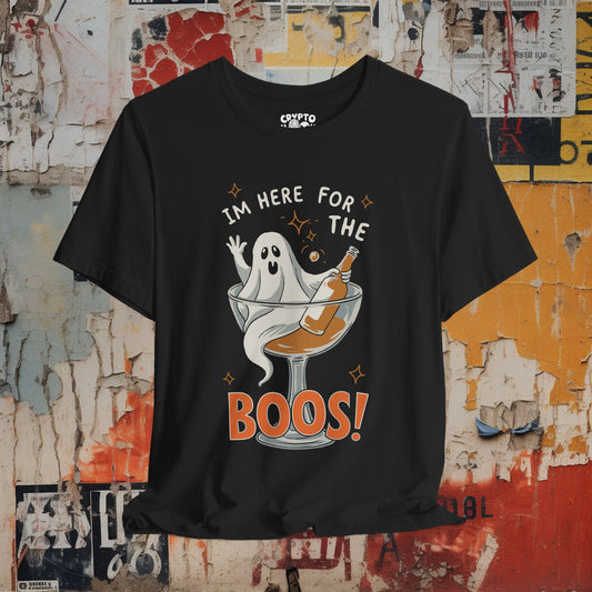 T-Shirt - Here For The Boos | Bella + Canvas Unisex T-shirt from Crypto Zoo Tees