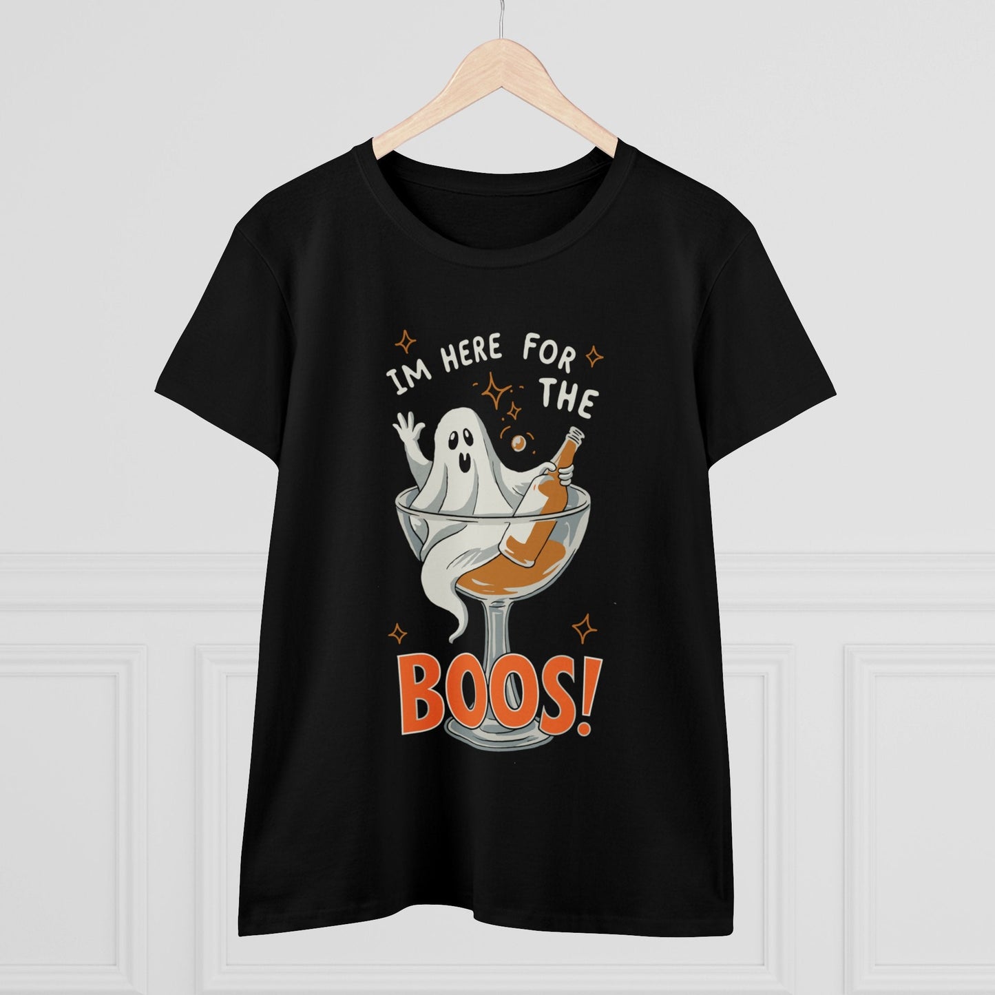 T-Shirt - Here For The Boos | Women's T-Shirt | Cotton Ladies Tee from Crypto Zoo Tees