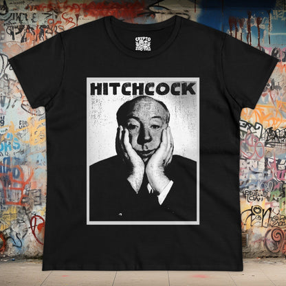 T-Shirt - Hitchcock | Classic Horror Movie and TV | Women's T-Shirt | Cotton Tee from Crypto Zoo Tees