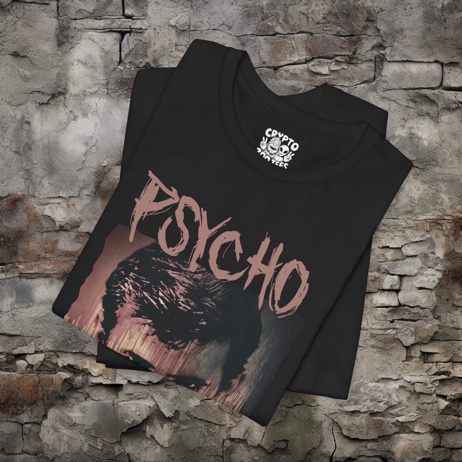 T-Shirt - Hitchcock's Psycho | Norman Bates | Classic Horror Movie | Bella + Canvas Unisex T-shirt from Crypto Zoo Tees