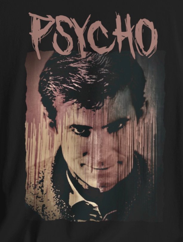 T-Shirt - Hitchcock's Psycho | Norman Bates | Classic Horror Movie | Bella + Canvas Unisex T-shirt from Crypto Zoo Tees