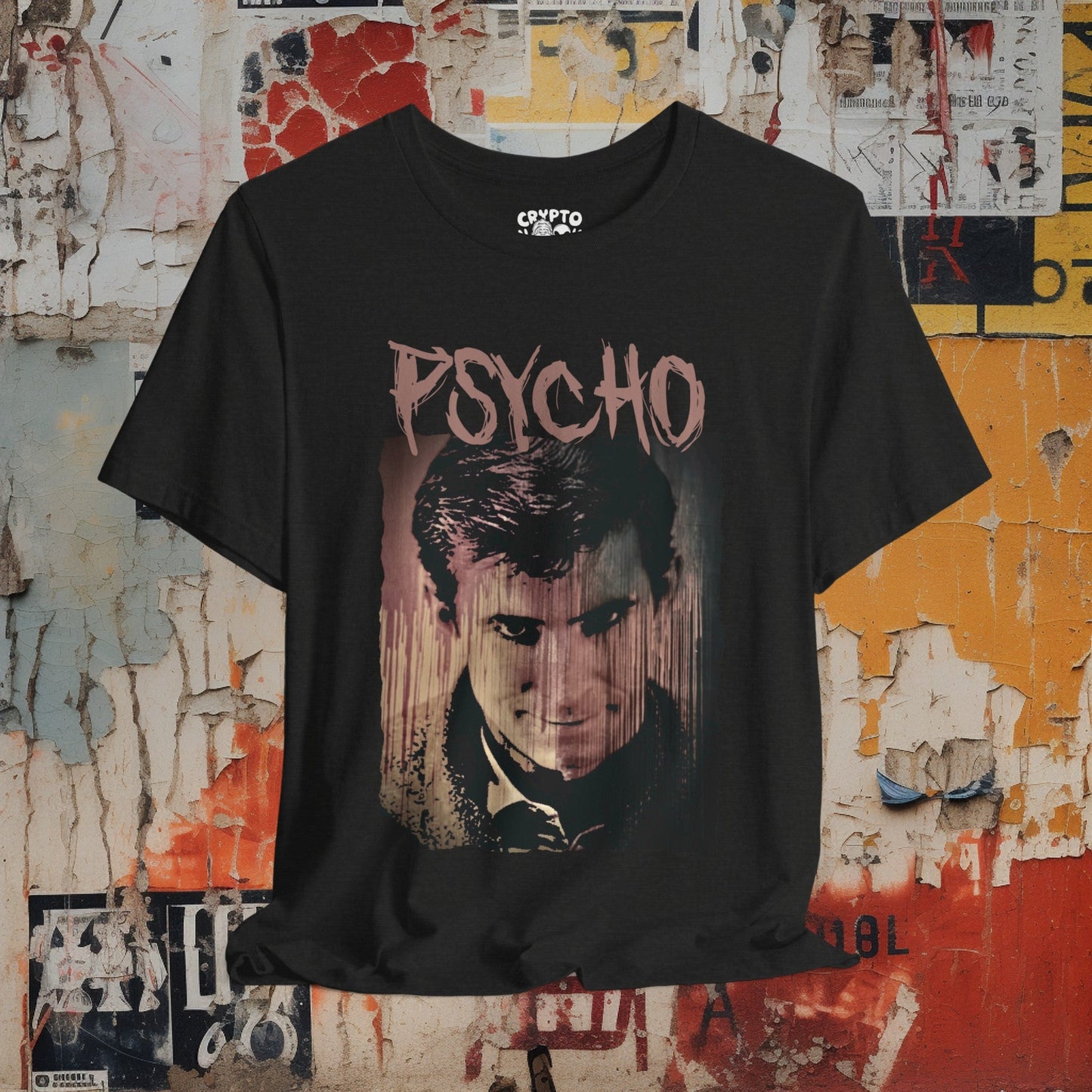 T-Shirt - Hitchcock's Psycho | Norman Bates | Classic Horror Movie | Bella + Canvas Unisex T-shirt from Crypto Zoo Tees