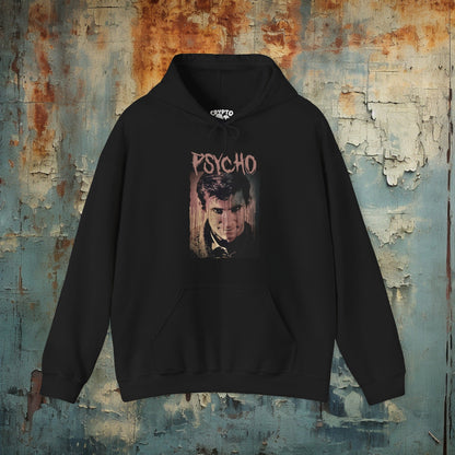 Hoodie - Hitchcock's Psycho | Norman Bates | Classic Horror Movie | Hoodie | Hooded Sweatshirt from Crypto Zoo Tees