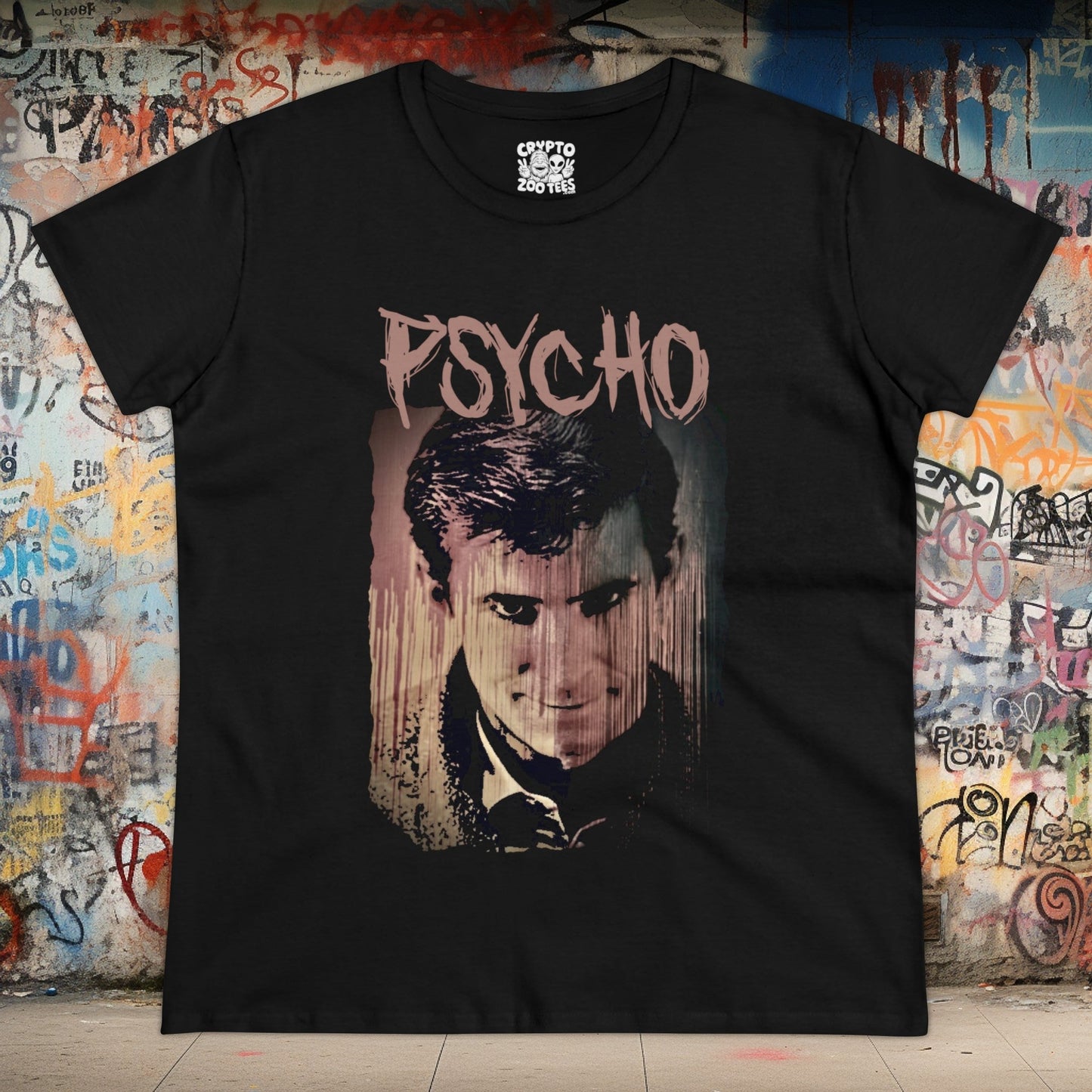 T-Shirt - Hitchcock's Psycho | Norman Bates | Classic Horror Movie | Women's T-Shirt | Cotton Tee from Crypto Zoo Tees