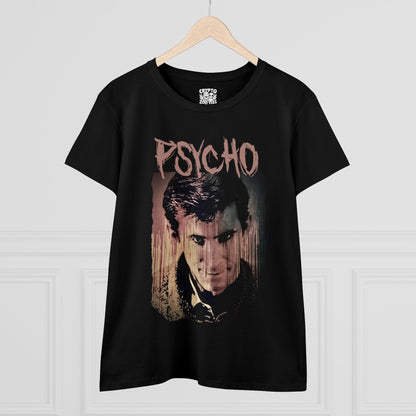 T-Shirt - Hitchcock's Psycho | Norman Bates | Classic Horror Movie | Women's T-Shirt | Cotton Tee from Crypto Zoo Tees