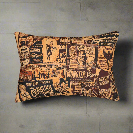 Home Decor - HORROR POSTER PILLOW | Home Decor | Spun Polyester Pillow | Pillow Included! from Crypto Zoo Tees