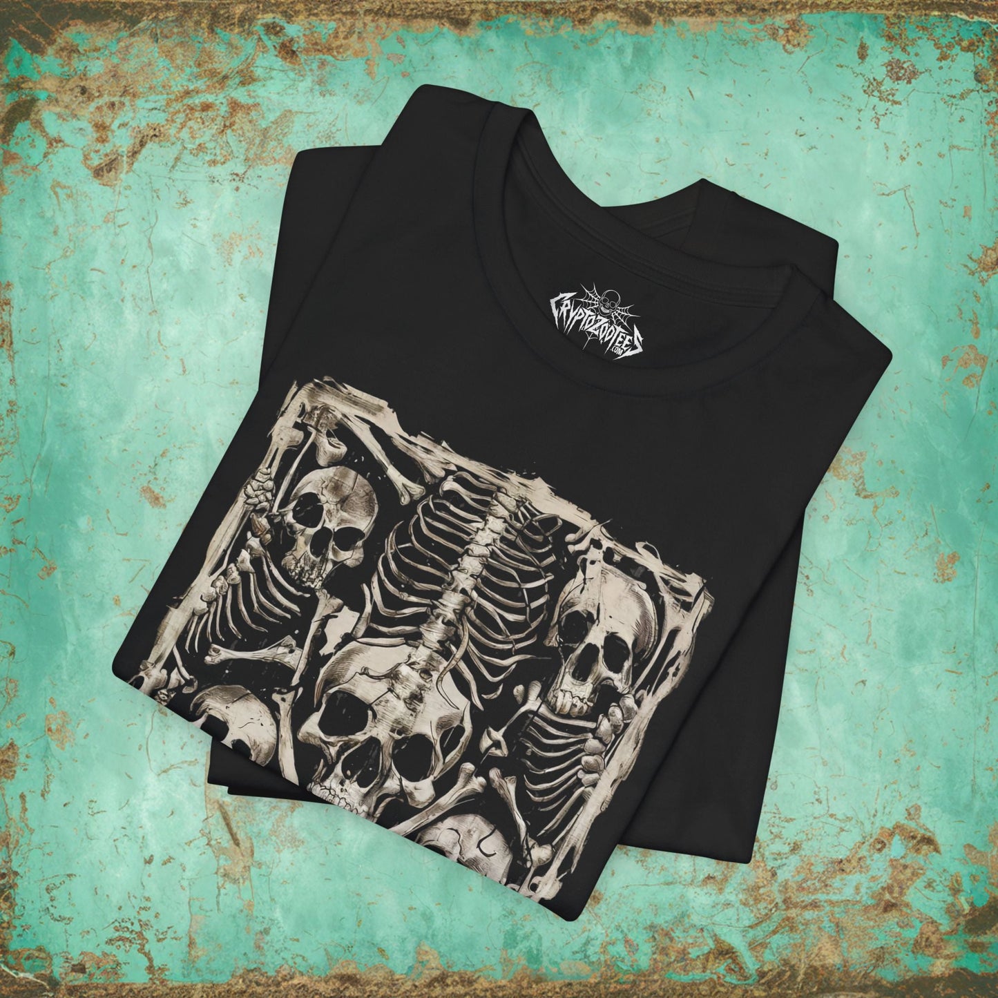 T-Shirt - Horror Skeleton T-Shirt | Unisex T-Shirt | Skulls & Skeletons, Horror | Gothic, Metal from Crypto Zoo Tees